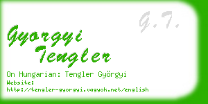 gyorgyi tengler business card